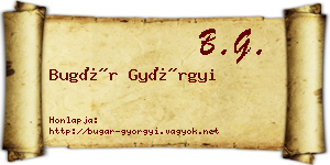 Bugár Györgyi névjegykártya