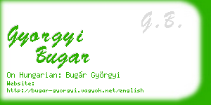 gyorgyi bugar business card