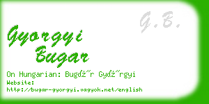 gyorgyi bugar business card
